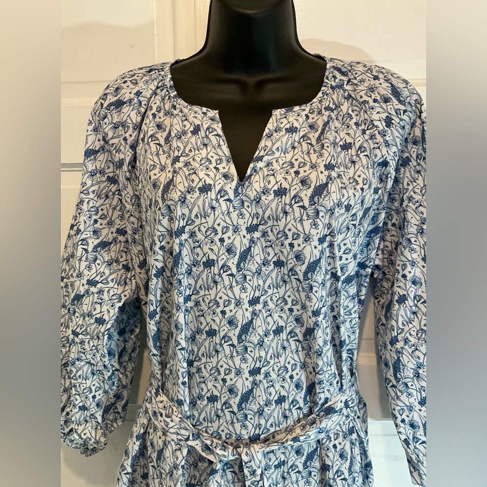 FLORAL PRINT SHIRT DRESS - Picture 5 of 11